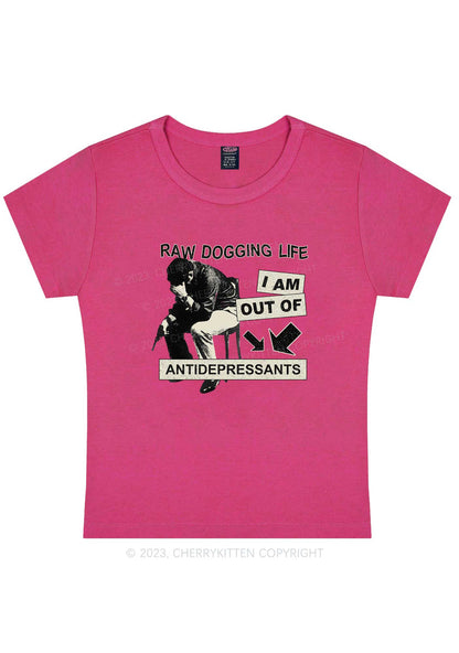 Curvy Out Of Antidepressants Y2K Baby Tee Cherrykitten