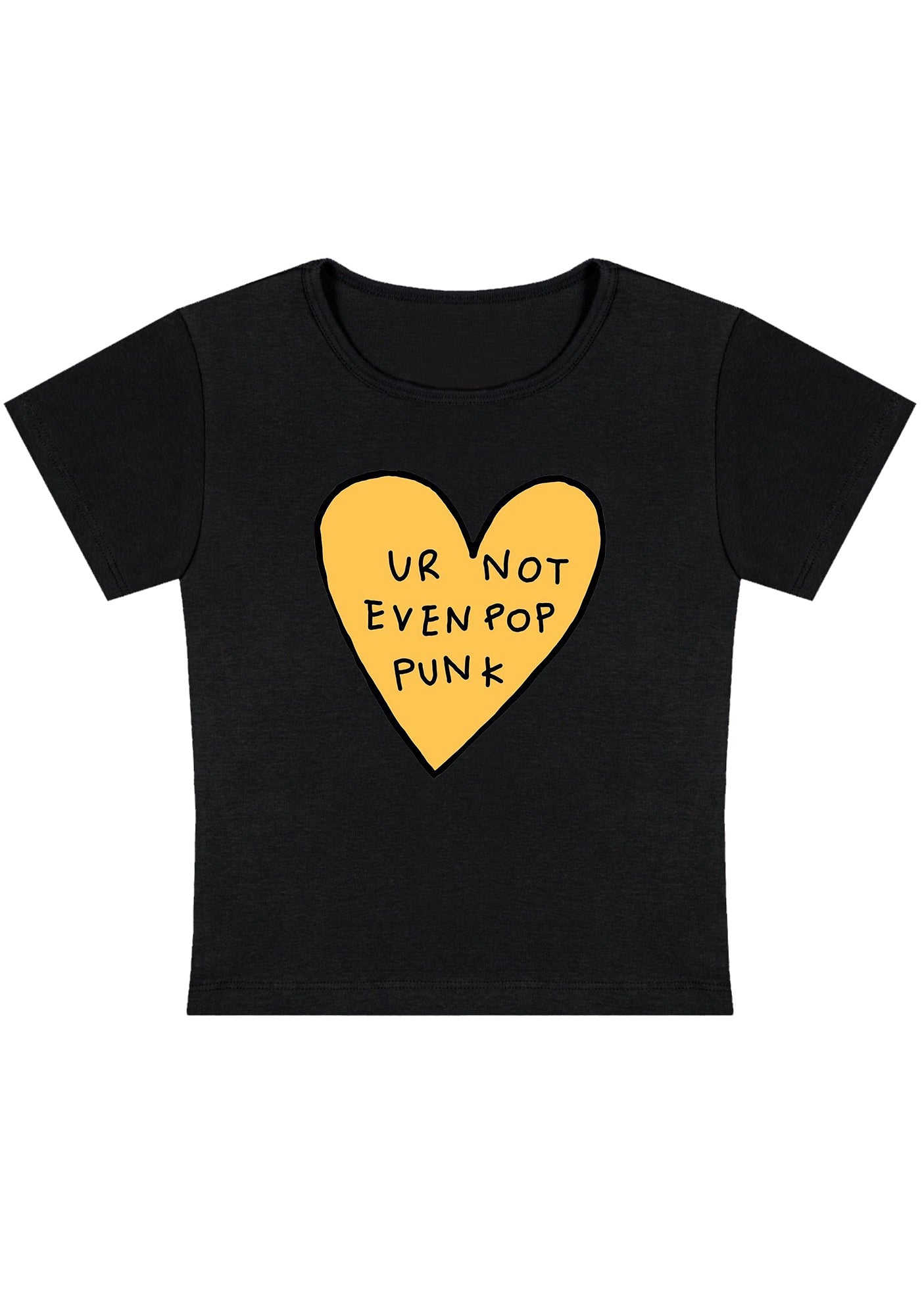 Curvy Ur Not Even Pop Punk Heart Baby Tee