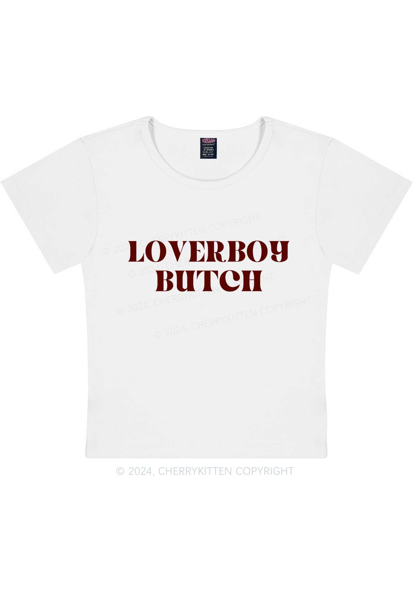 Curvy Loverboy Butch Y2K Baby Tee Cherrykitten