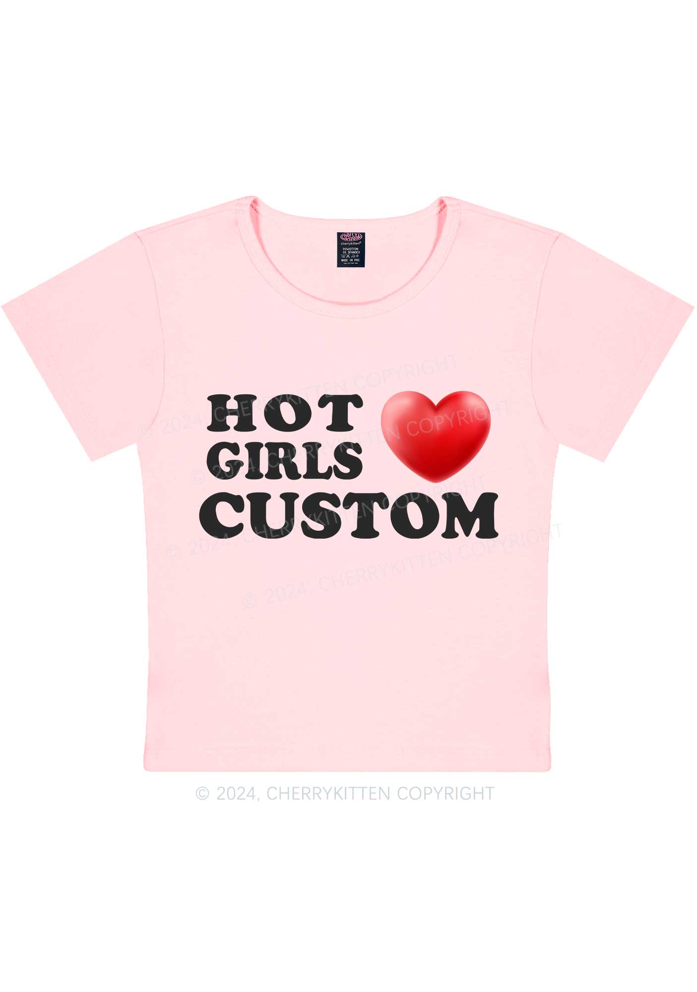 Hot Girls Love Custom Y2K Baby Tee Cherrykitten