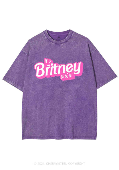 It's Britney Bixch Y2K Washed Tee Cherrykitten