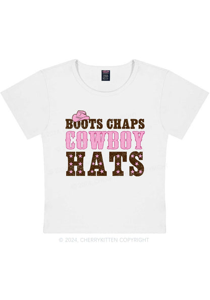 Curvy Cowboy Hats Y2K Baby Tee Cherrykitten