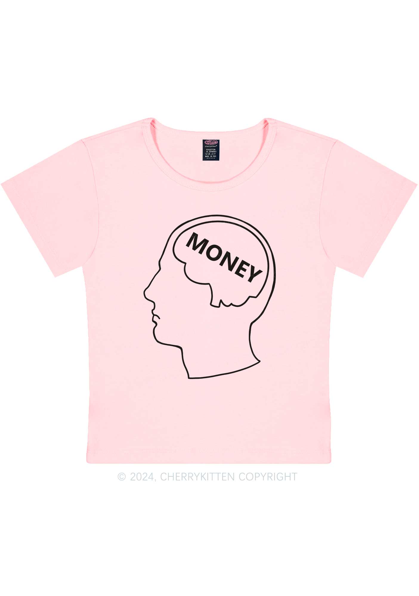 Money Mind Y2K Baby Tee Cherrykitten