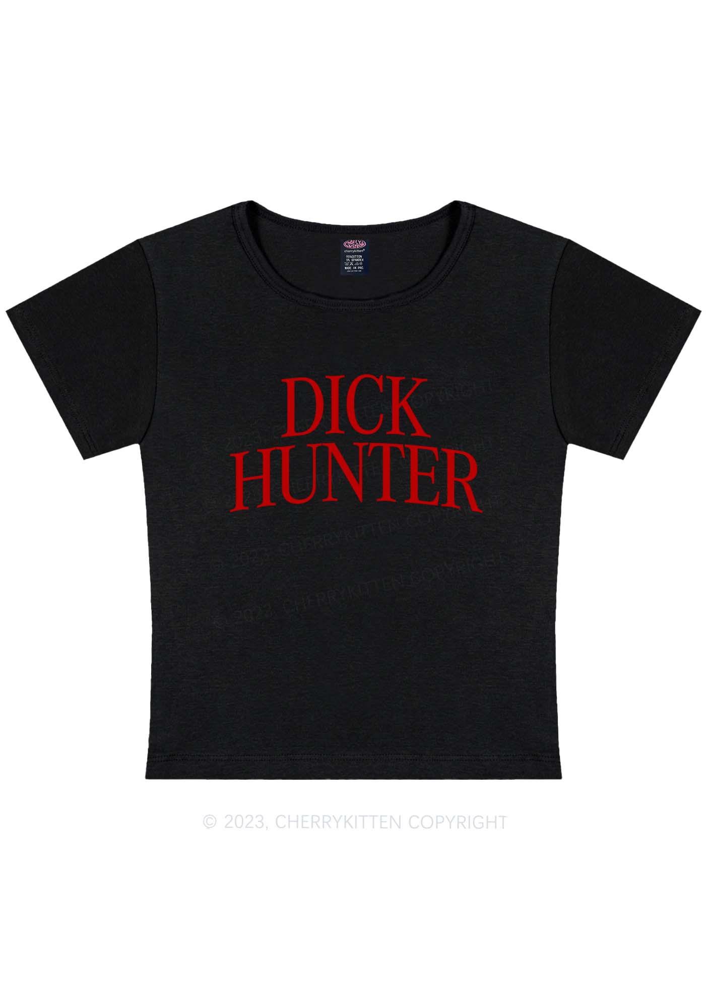 Curvy Dxxk Hunter Y2K Baby Tee Cherrykitten