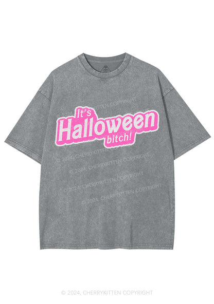 Its Halloween Bxxch Y2K Washed Tee Cherrykitten