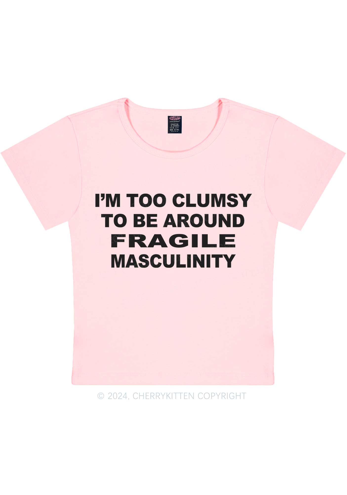 I'm Too Clumsy Y2K Baby Tee Cherrykitten