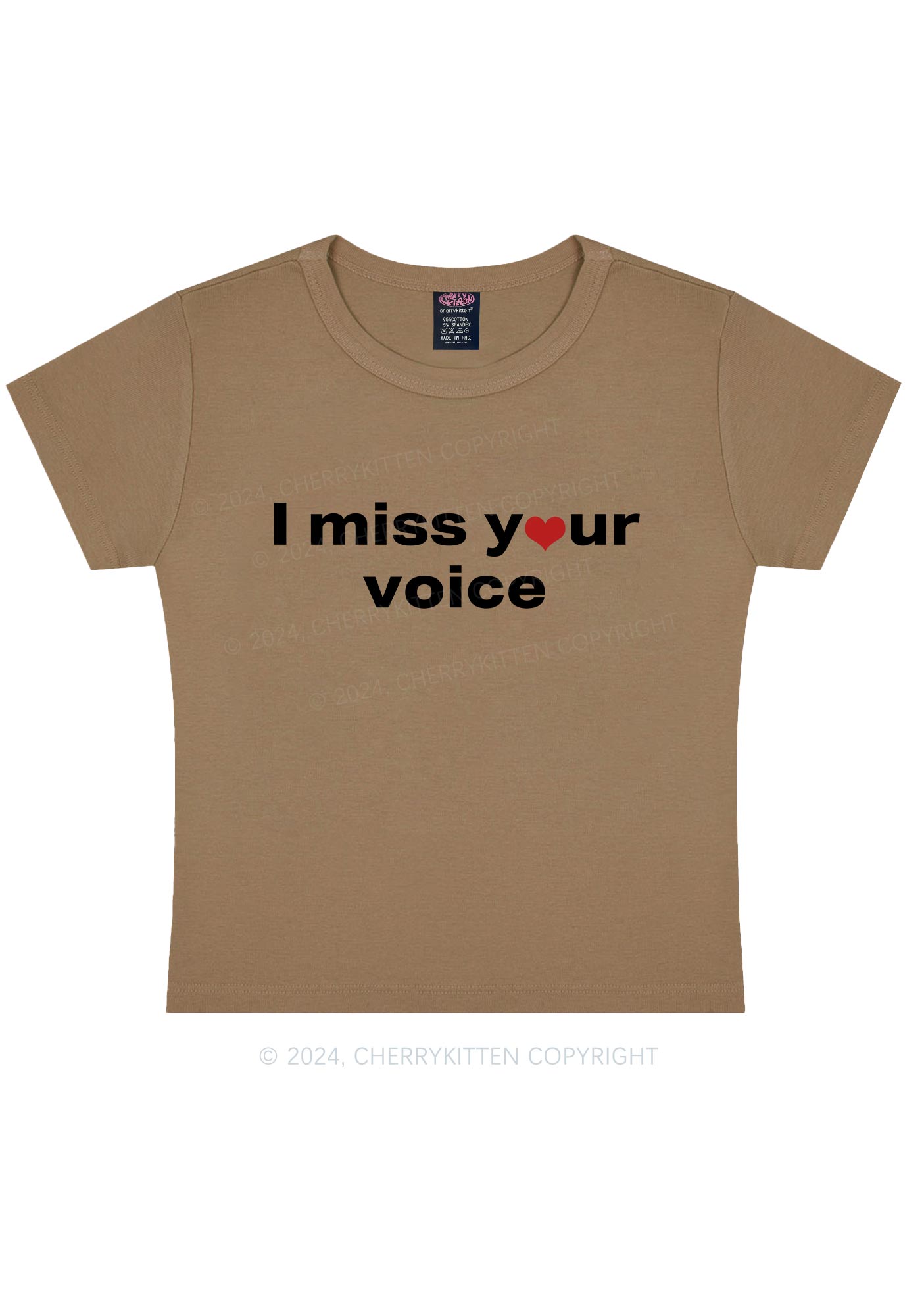 Miss Your Voice Y2K Valentine's Day Baby Tee Cherrykitten