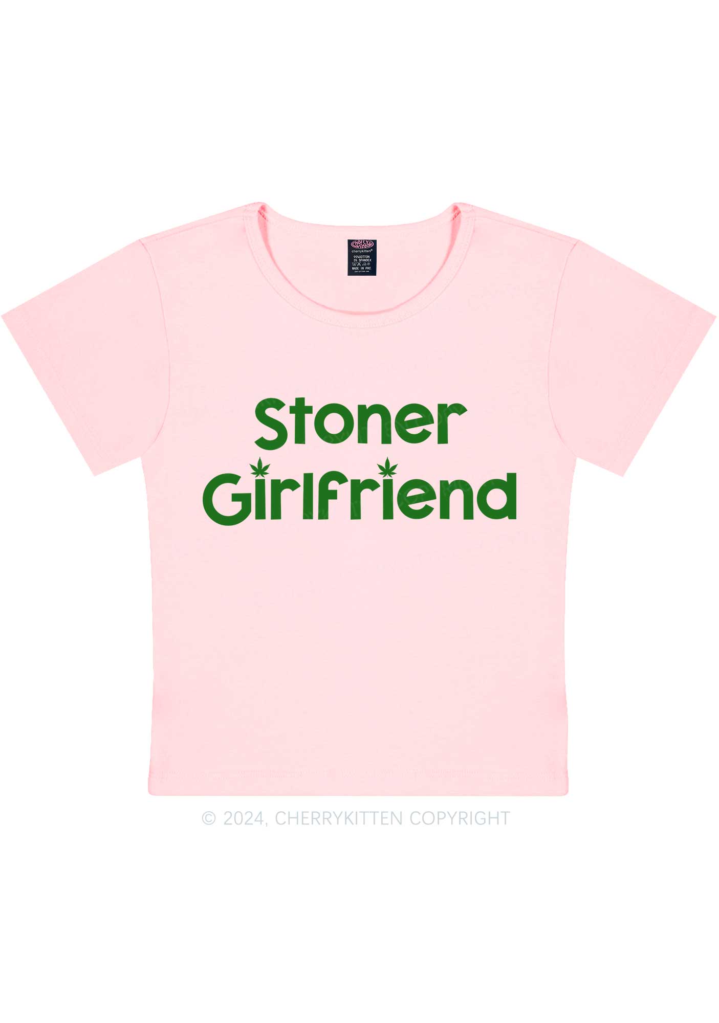 Stoner Girlfriend Y2K Baby Tee Cherrykitten