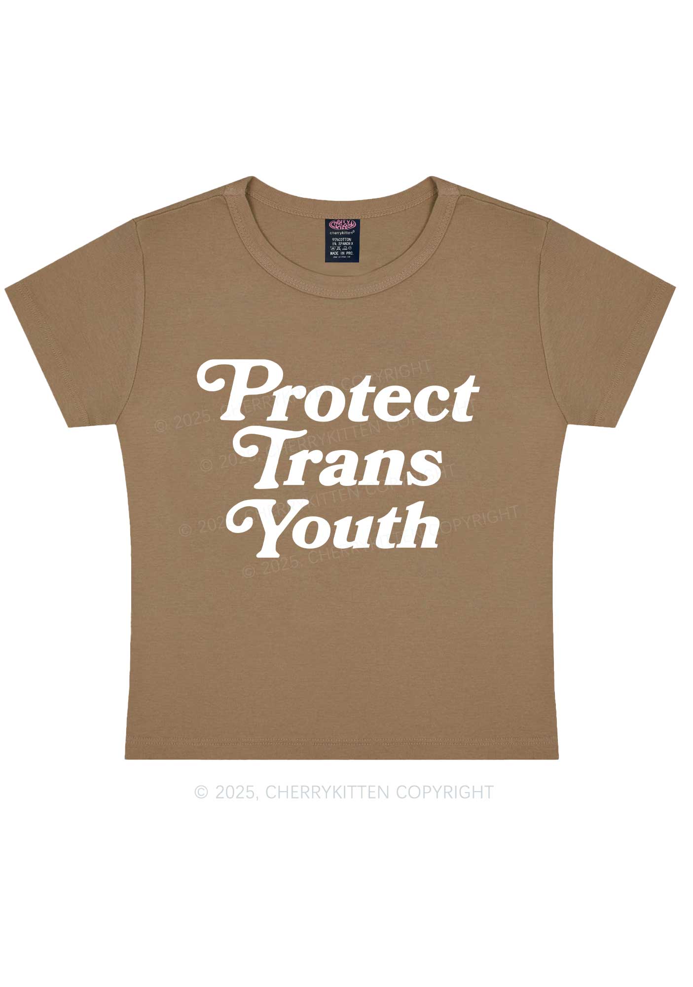 Protect Trans Youth Y2K Baby Tee Cherrykitten