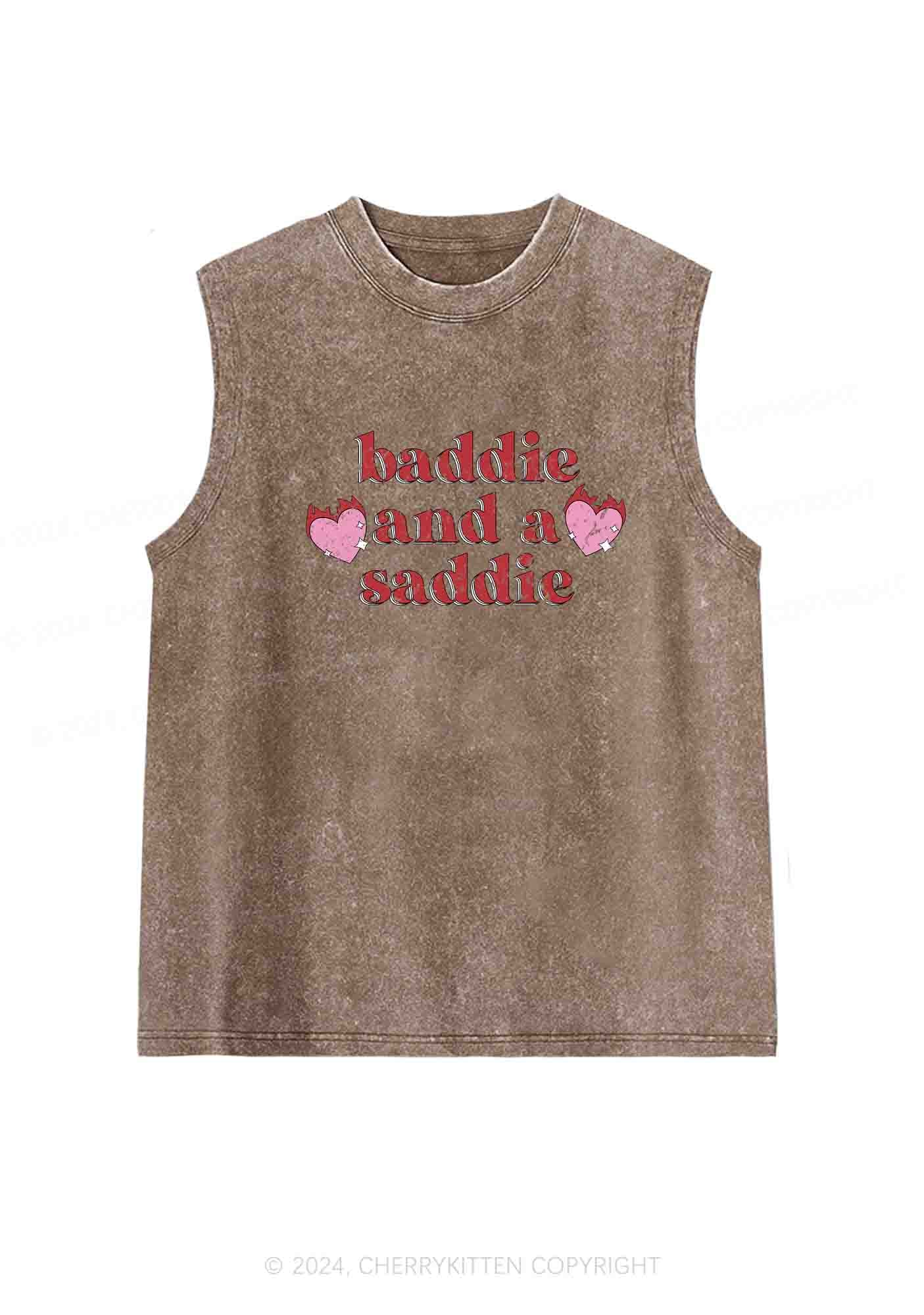 Baddie And A Saddie Y2K Washed Tank Cherrykitten