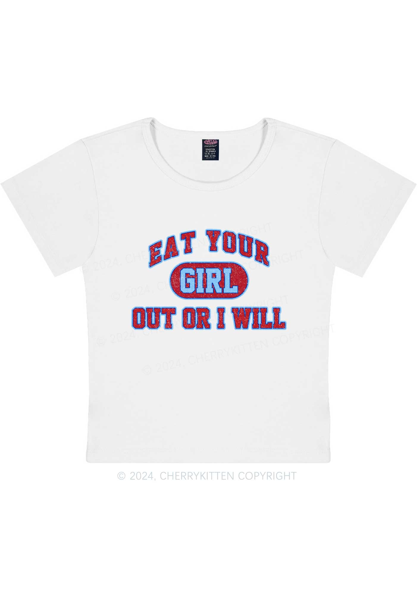 Eat Your Girl Y2K Baby Tee Cherrykitten