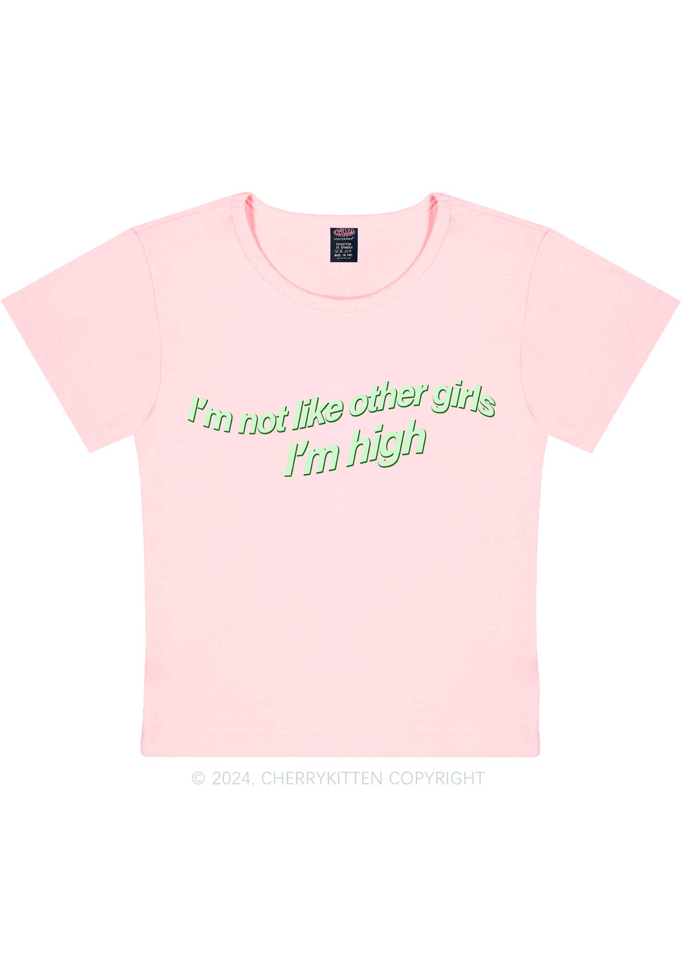 Im High Girl Y2K Baby Tee Cherrykitten