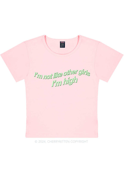 Im High Girl Y2K Baby Tee Cherrykitten