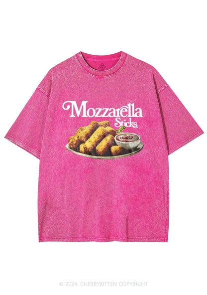 Mozzarella Sticks Y2K Washed Tee Cherrykitten