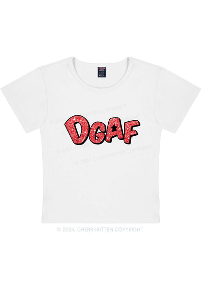 Curvy DGAF Lip Print Y2K Baby Tee Cherrykitten