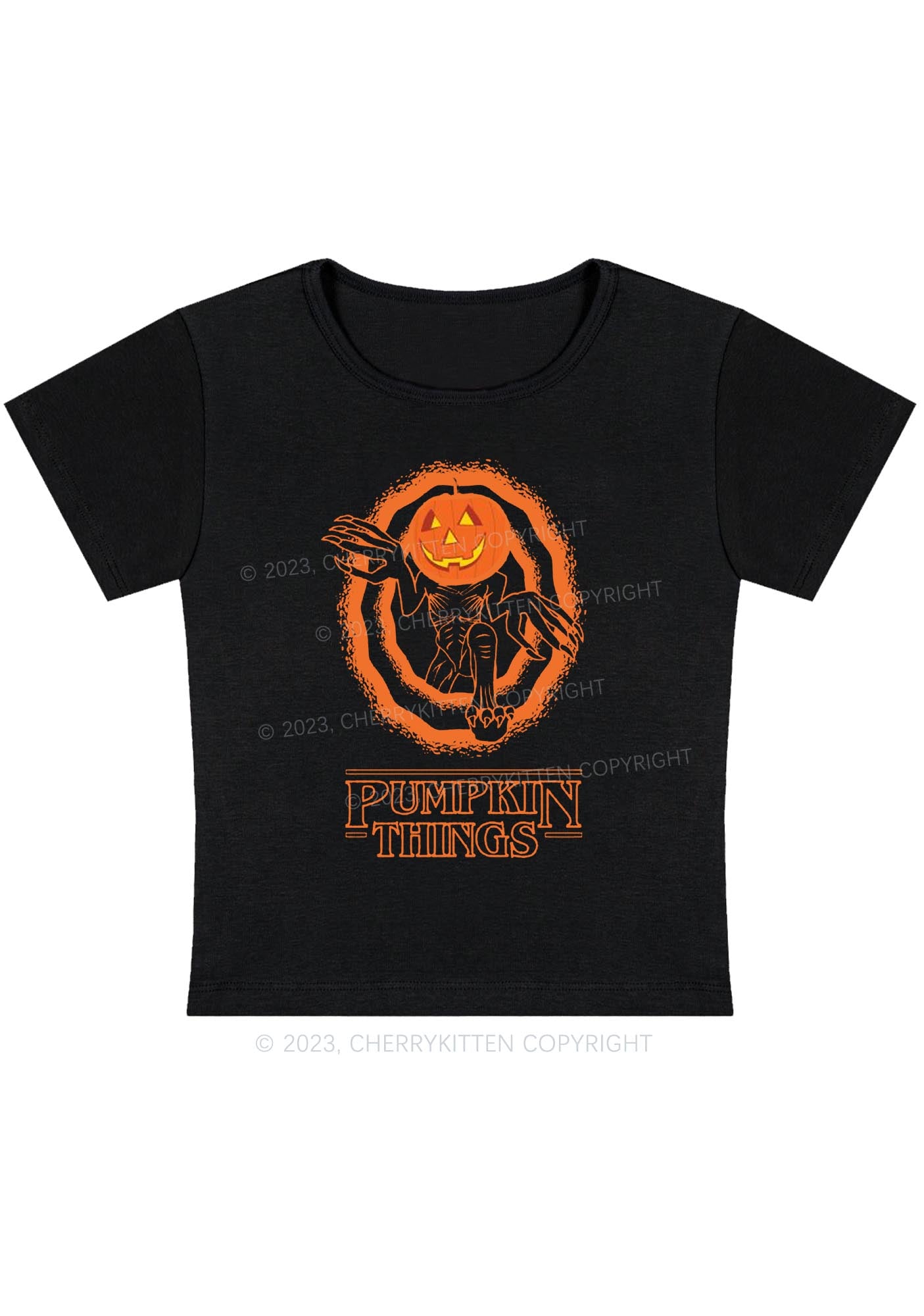 Pumpkin Things Halloween Baby Tee Cherrykitten