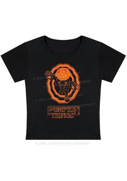 Pumpkin Things Halloween Baby Tee Cherrykitten