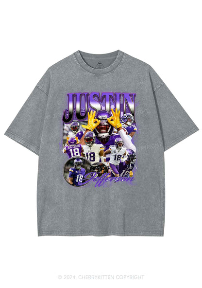 Purple Justin Y2K Super Bowl Washed Tee Cherrykitten