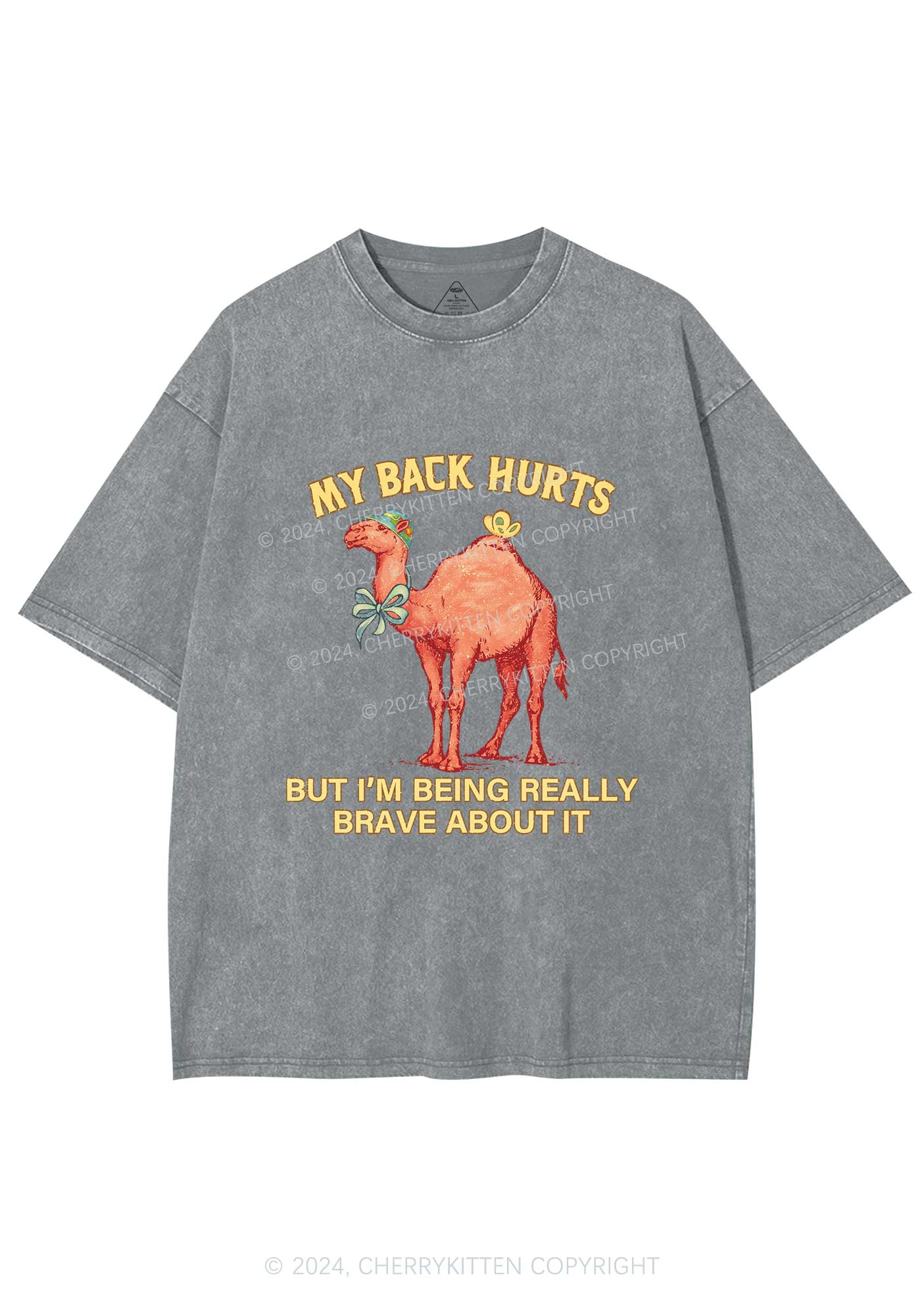 My Back Hurts Y2K Washed Tee Cherrykitten