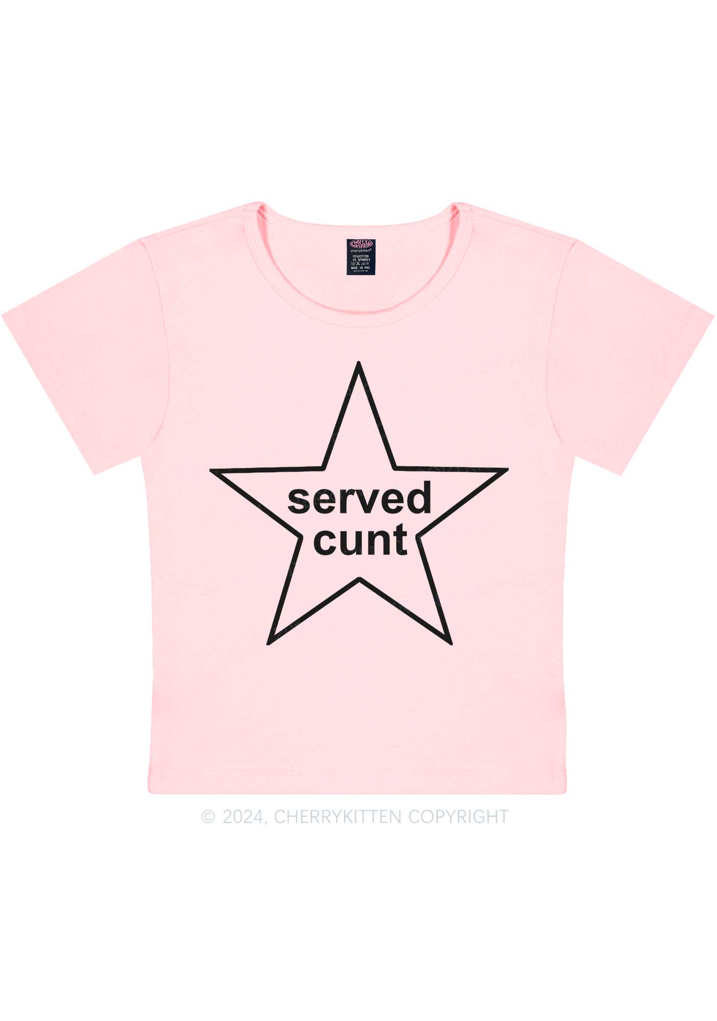 Served Cxxt Star Y2K Baby Tee Cherrykitten