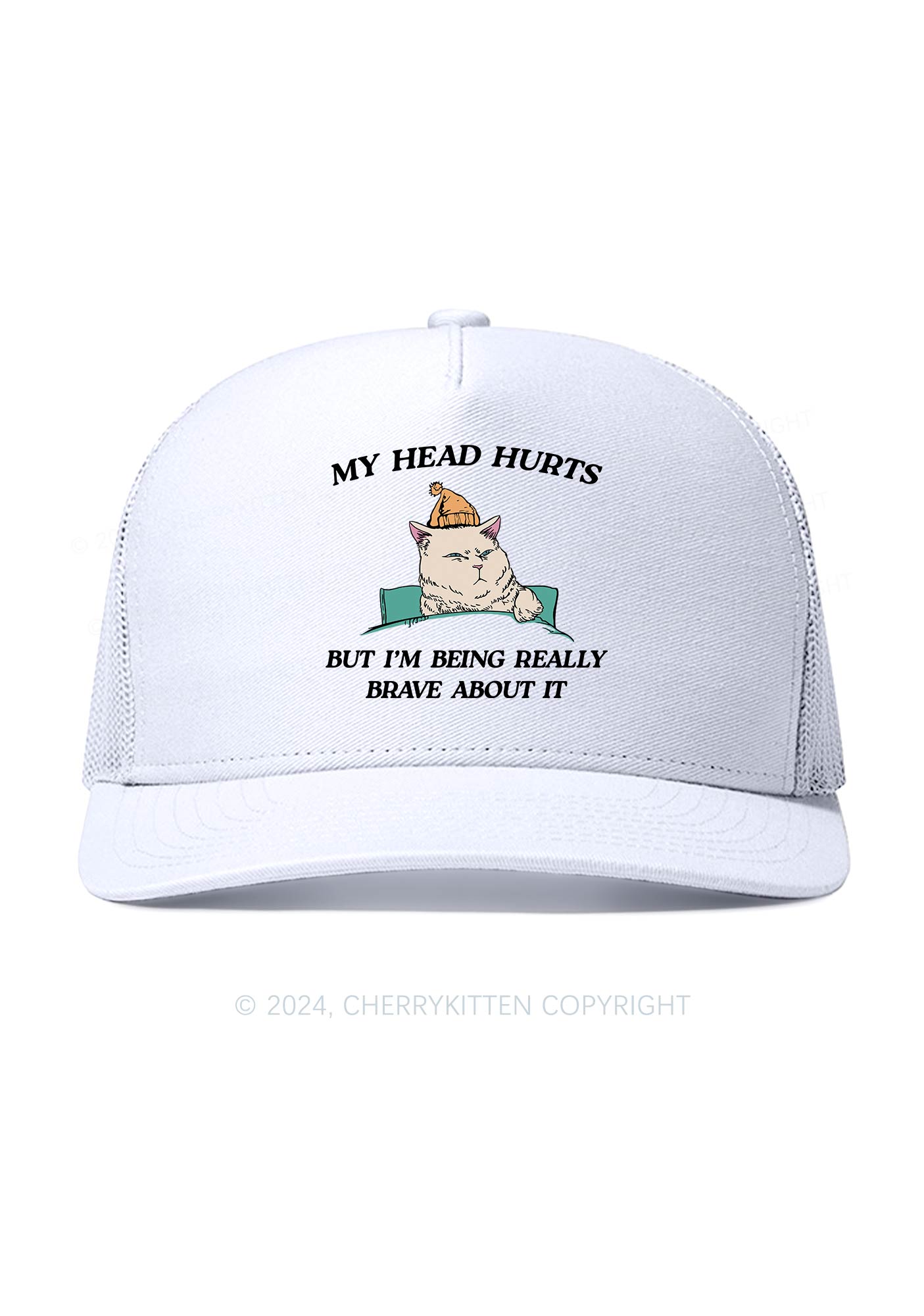 Head Hurts Y2K Trucker Mesh Hat Cherrykitten