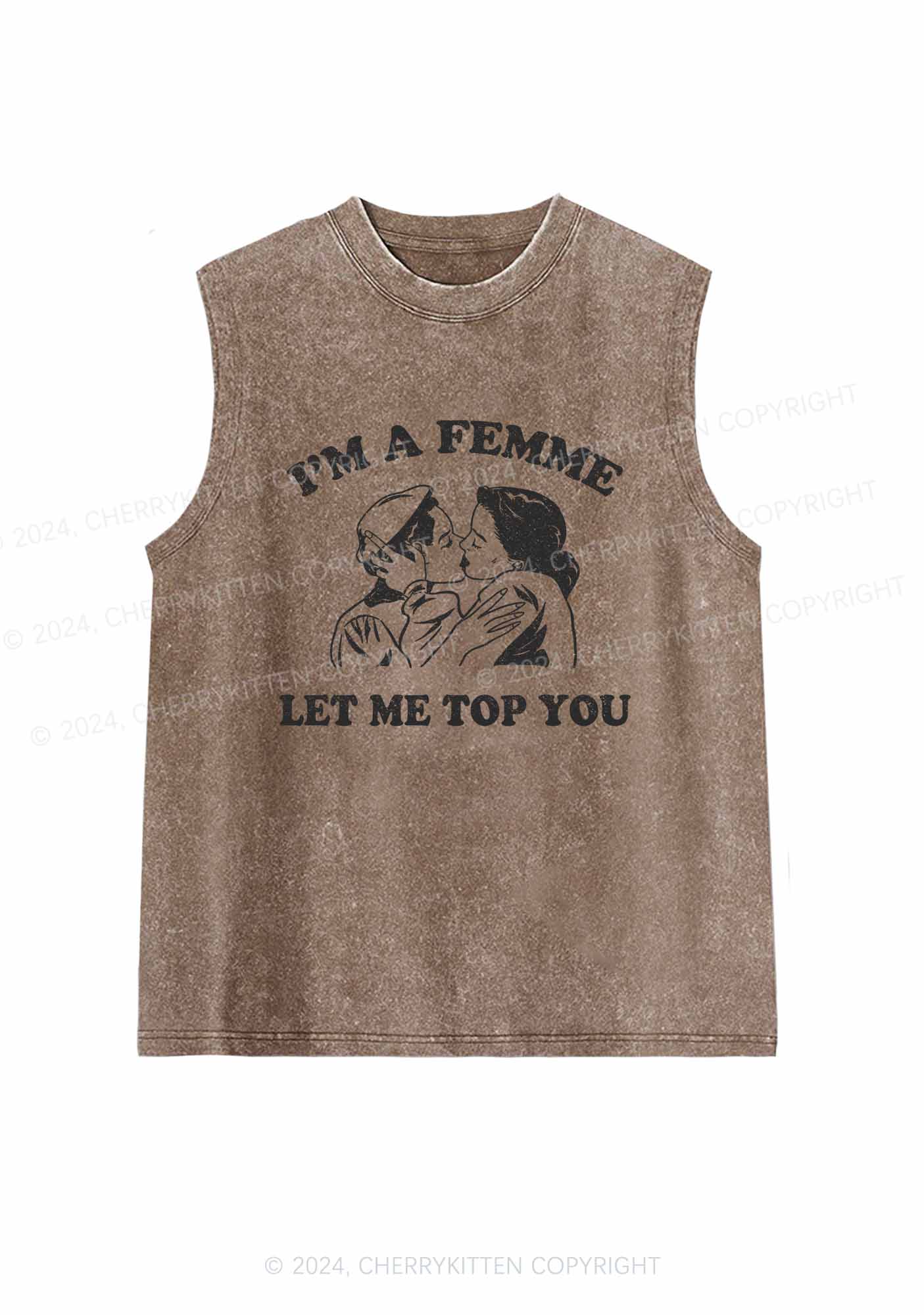 I'm A Femme Y2K Washed Tank Cherrykitten