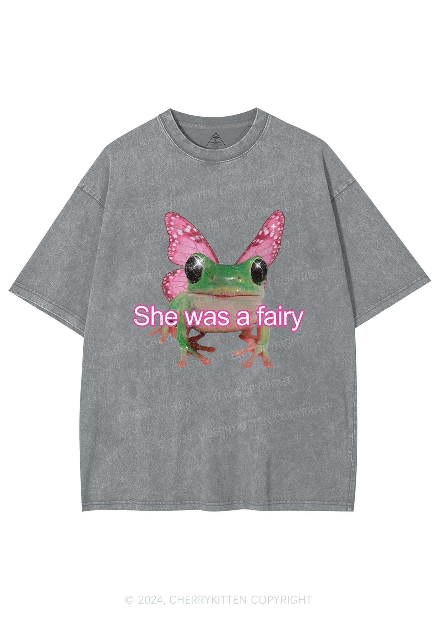 Fairy Frog Y2K Washed Tee Cherrykitten