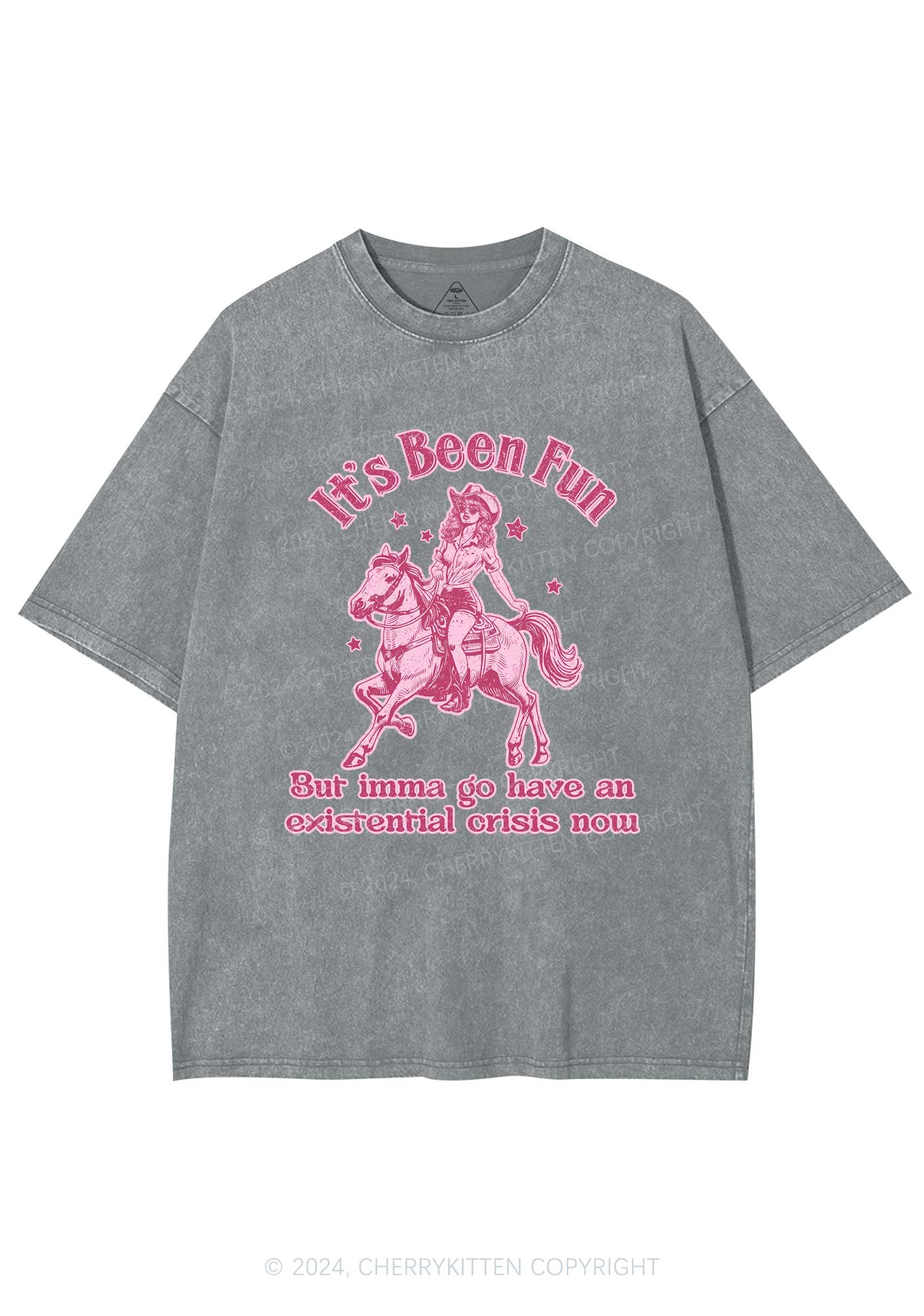 Cowgirl Existential Crisis Y2K Washed Tee Cherrykitten