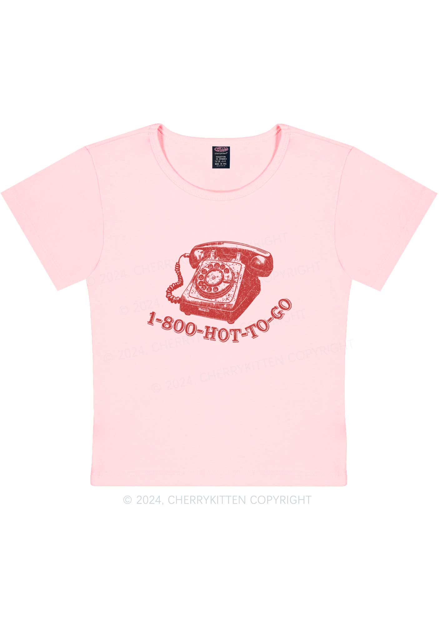 Hot To Go Y2K Baby Tee Cherrykitten