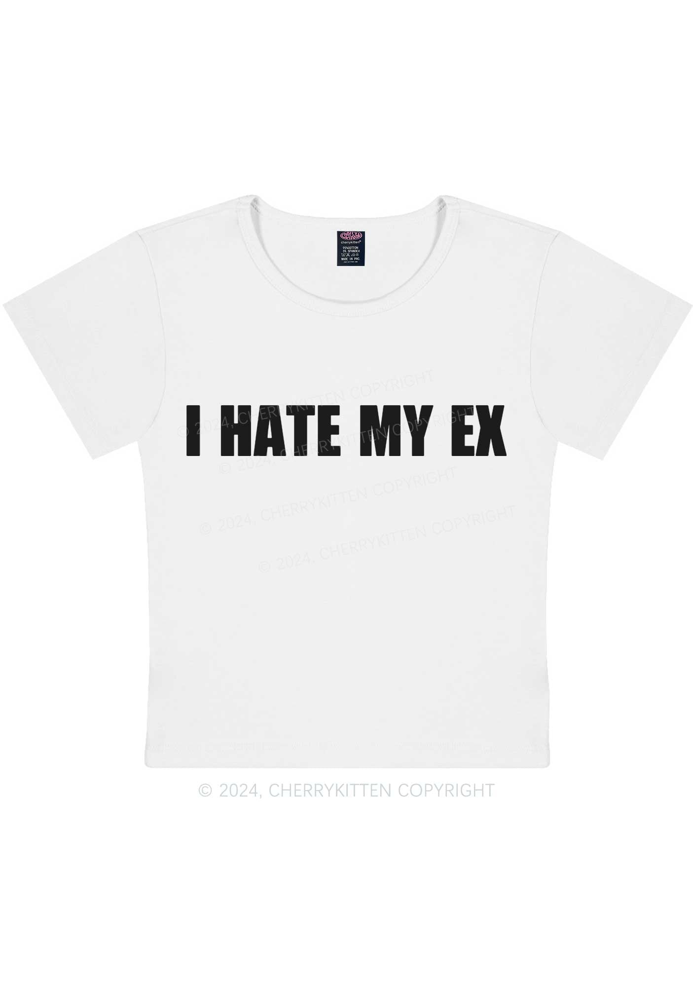 Curvy I Hate My EX Y2K Baby Tee Cherrykitten