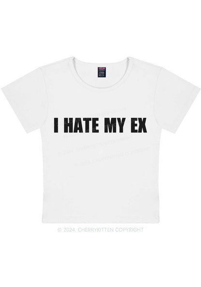 Curvy I Hate My EX Y2K Baby Tee Cherrykitten