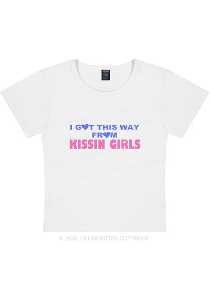 Kissin Girls Y2K Baby Tee Cherrykitten