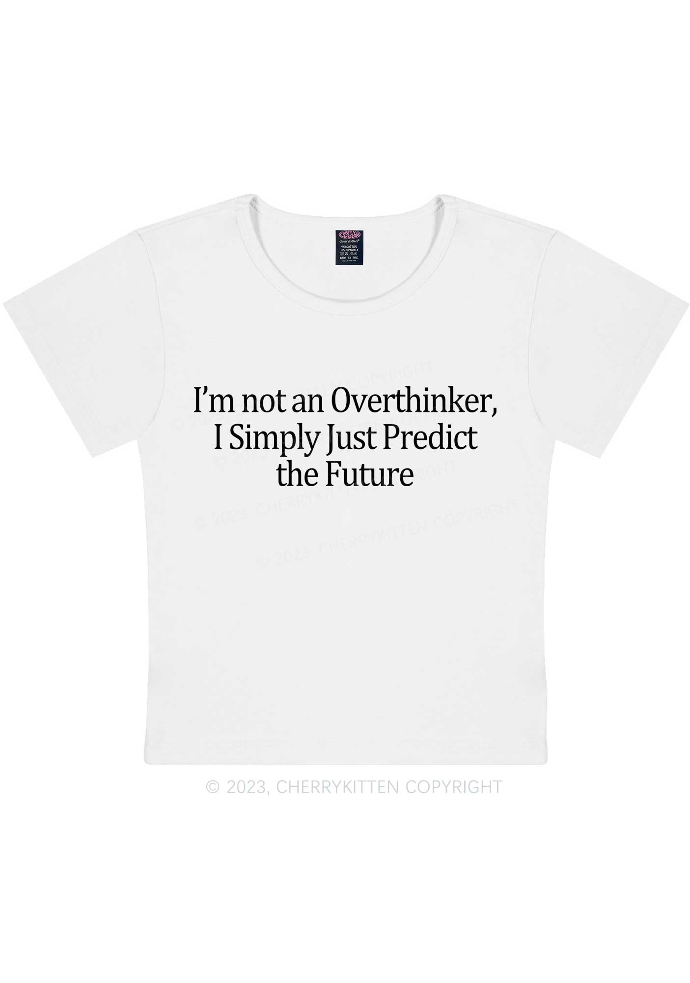 Curvy I'm Not An Overthinker Y2K Baby Tee Cherrykitten