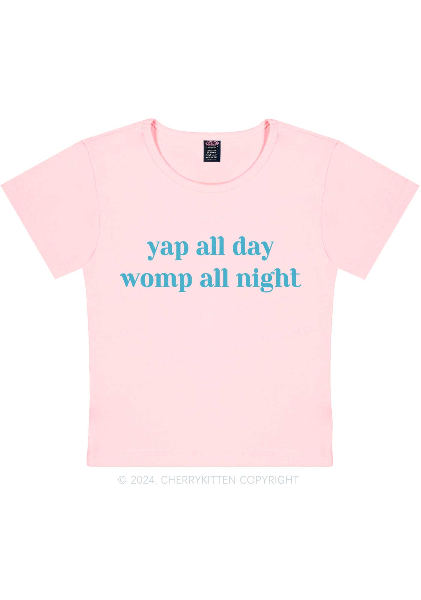 Yap All Day Y2K Baby Tee Cherrykitten