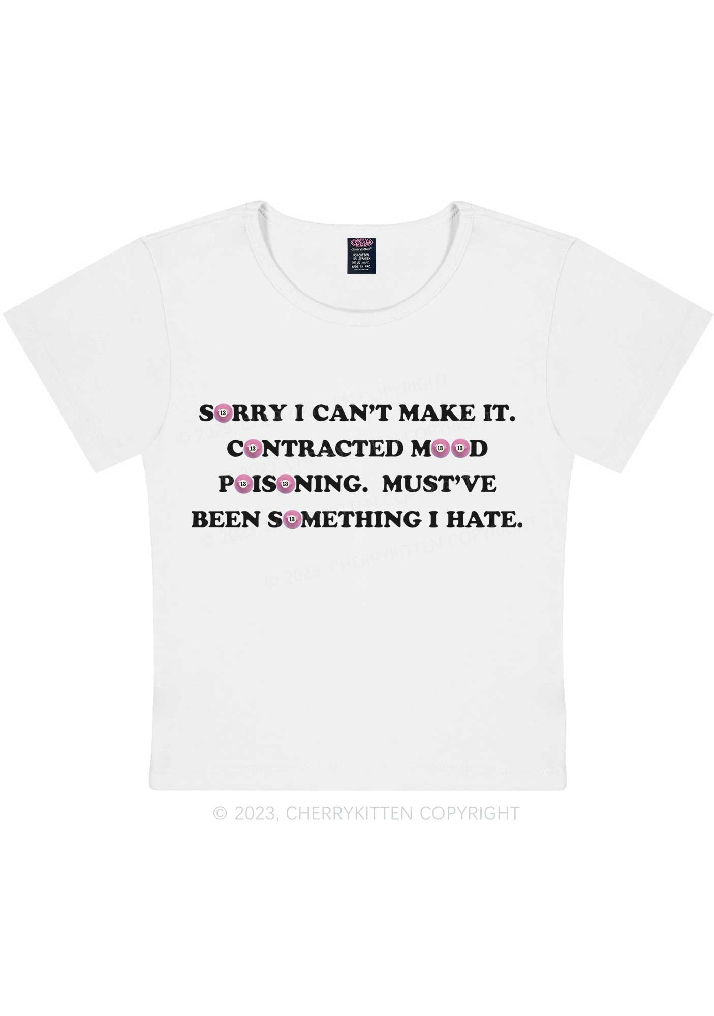 Curvy Contracted Mood Poisoning Y2K Baby Tee Cherrykitten