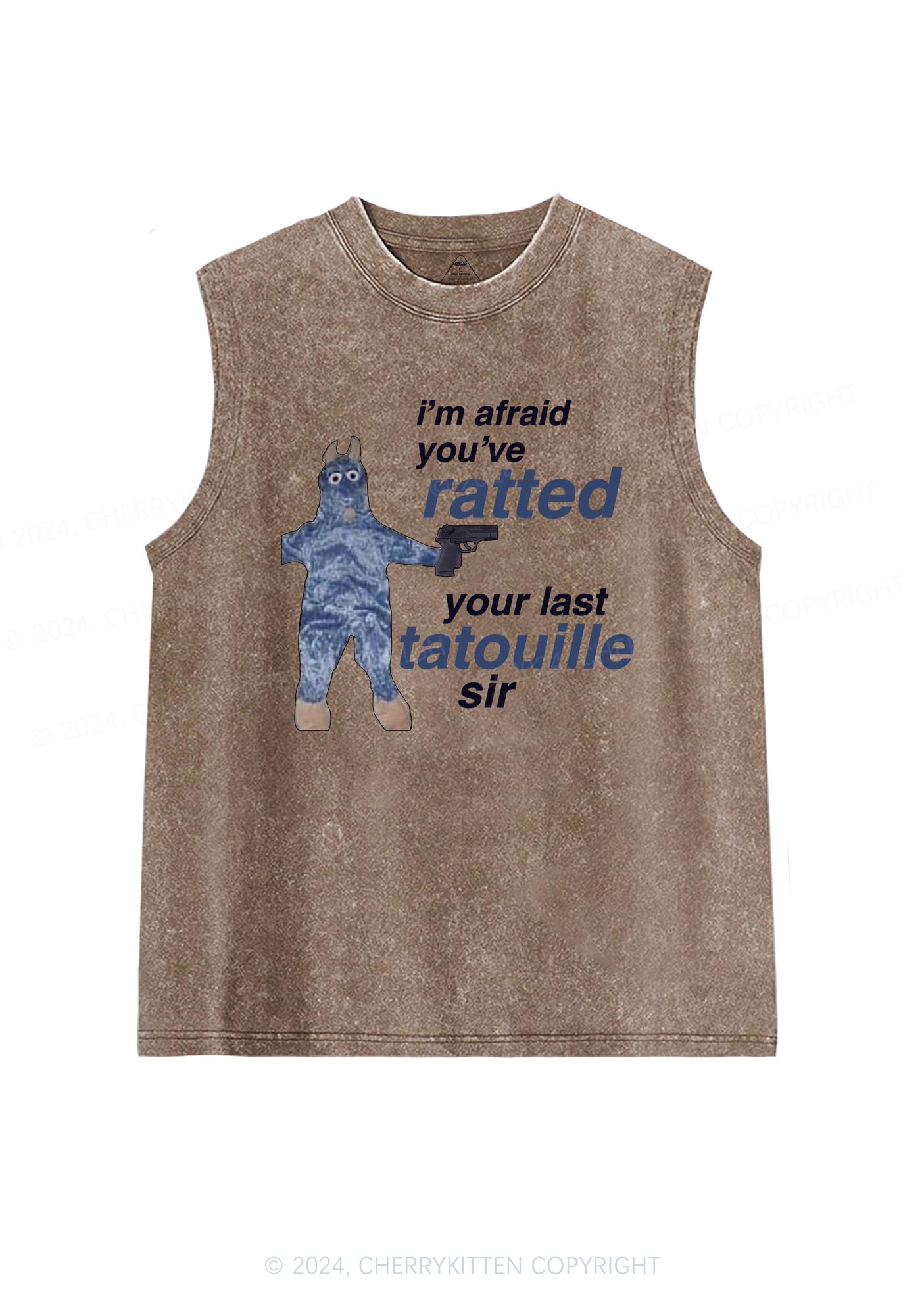 Ratted Last Tatouille Y2K Washed Tank Cherrykitten