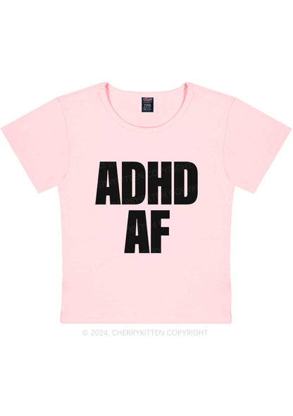 ADHD AF Y2K Baby Tee Cherrykitten