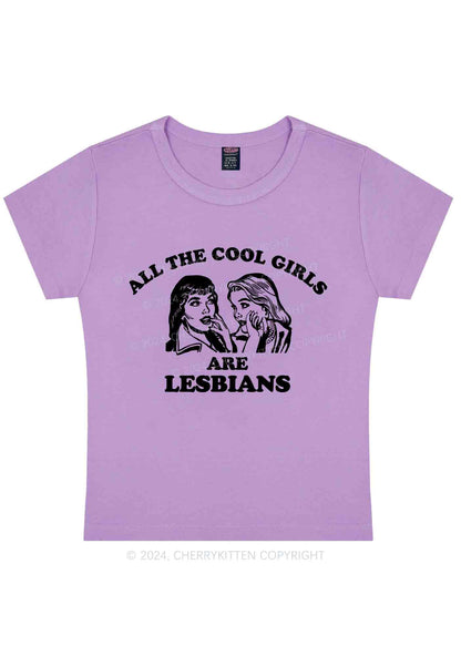 Cool Girls Lesbians Y2K Baby Tee Cherrykitten