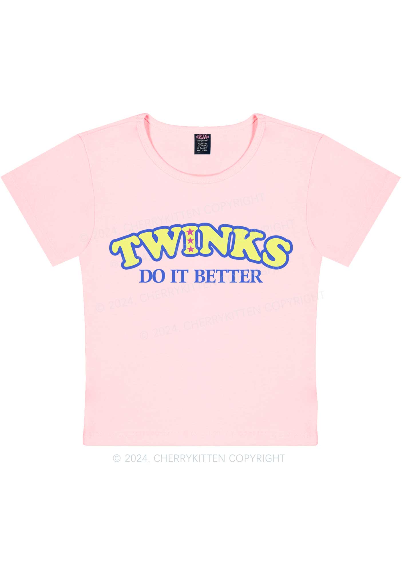 Twinks Do It Better Y2K Baby Tee Cherrykitten