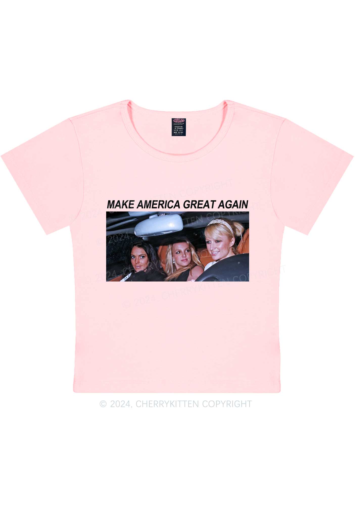 Make America Great Again Y2K Baby Tee Cherrykitten