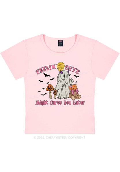 Halloween Feelin Cute Y2K Baby Tee Cherrykitten