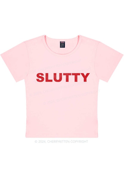 Slxtty Y2K Baby Tee Cherrykitten