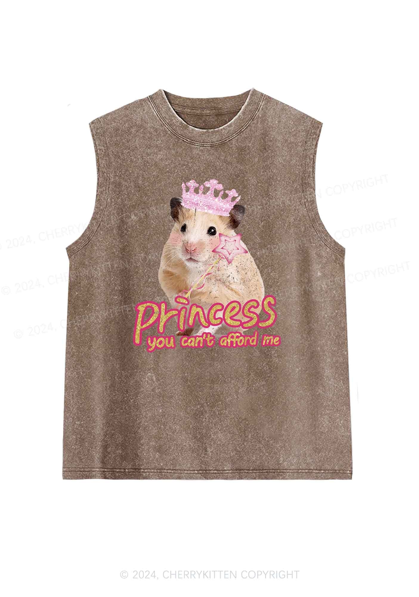 Princess You Can't Afford Me Y2K Washed Tank Cherrykitten