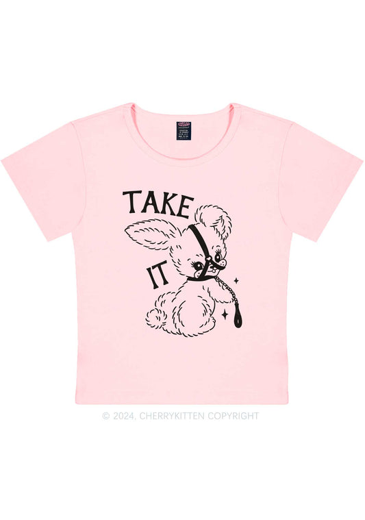 Take It Bunny Y2K Baby Tee Cherrykitten