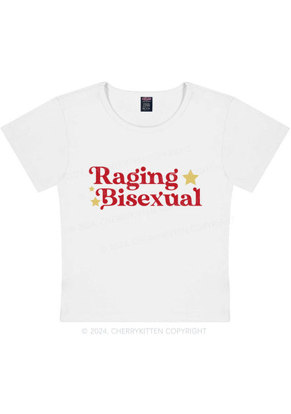 Curvy Raging Bisexual Stars Y2K Baby Tee Cherrykitten