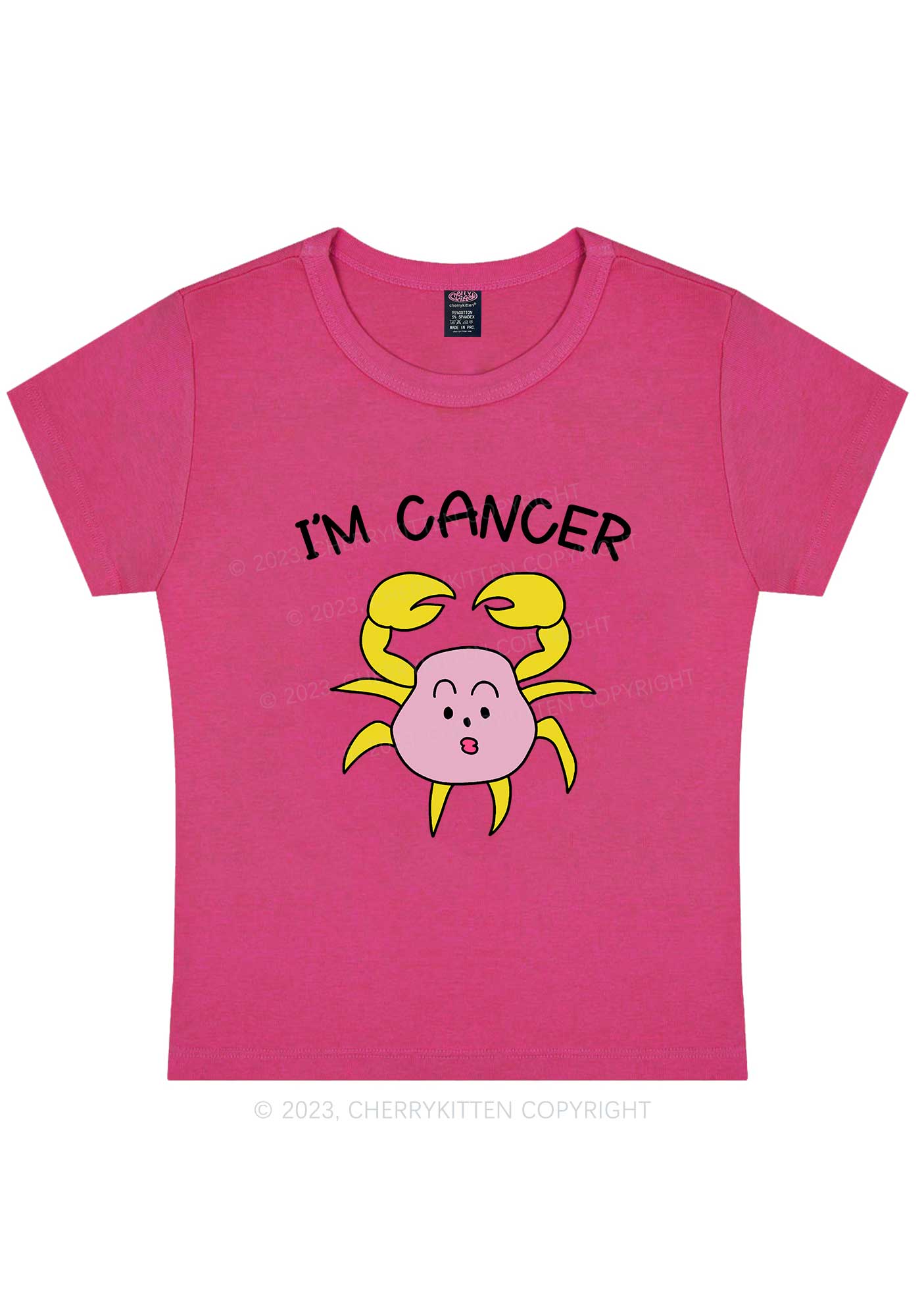 Curvy I'm Cancer Y2K Baby Tee Cherrykitten