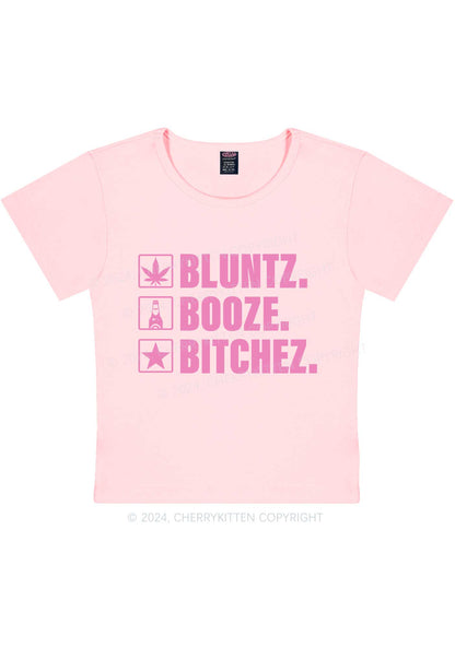 Bluntz Bxxch Y2K Baby Tee Cherrykitten