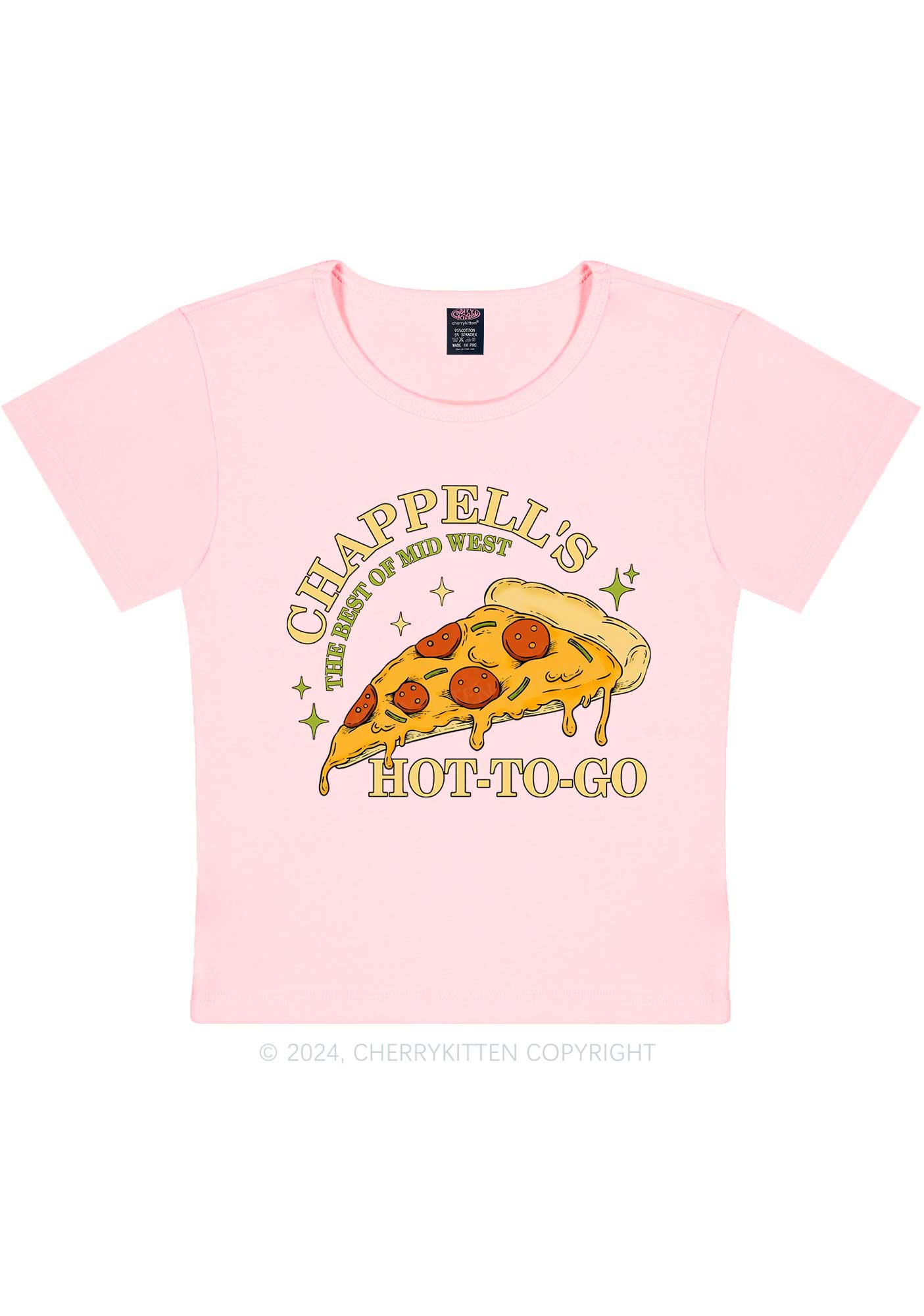 Hot To Go Pizza Y2K Baby Tee Cherrykitten