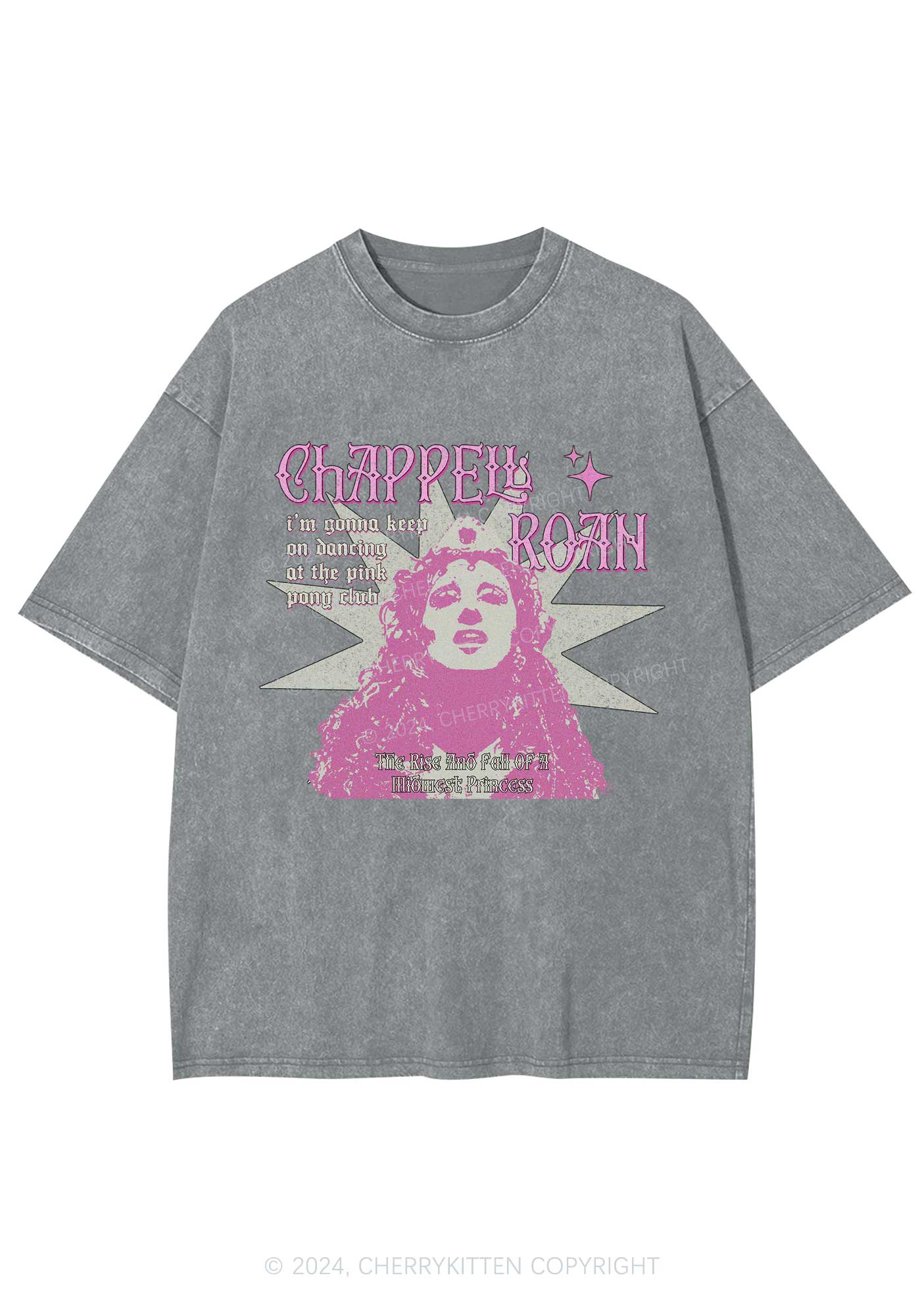 Keep On Dancing Y2K Washed Tee Cherrykitten