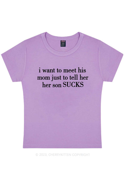 Curvy Her Son Sucks Y2K Baby Tee Cherrykitten